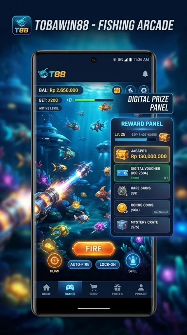 Screenshot antarmuka aplikasi tobbawin88 yang menawan.
